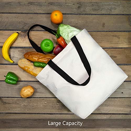 TOPDesign 2 | 6 | 12 Csomag Vászon Tote Bags Mágneses Snap, Újrafelhasználható Bevásárlás Táskák, DIY, hogy A Kreatív Minták