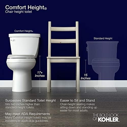 Kohler K-3889-7 HighlineÂ Kényelem HeightÂ Wc, Fekete