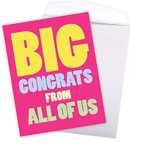 NobleWorks - Jumbo Gratulálok üdvözlőlap (8,5 x 11 Hüvelyk) - Csoport Gratulálok Notecard Tőlünk, Csoportok - Nagy Gratula