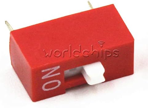 Elektronikus Alkatrészek 10db Piros 2.54 mm-es Pályán 1 Pozíció Út 1-Bites Slide Típusú DIP Kapcsoló Modul