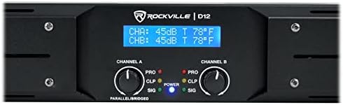 Rockville D12 5000w Csúcs/1400w RMS Teljesítmény Erősítő 2 Csatornás Class-D Pro/DJ Erősítő