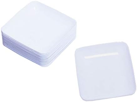 A gyönyörű Fehér Műanyag Mini Tér Előétel, Desszert Tányér Tömeges pk - 2,4 Hüvelykes Tkabd15 (240)