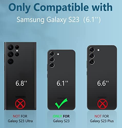 FNTCASE Samsung Galaxy S23-Ügy: Katonai Csepp Bizonyíték Védelem Masszív Védő mobiltelefon Borító Kitámasztó | Ütésálló TPU