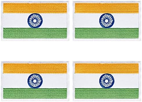 4db India Indiai Zászló Foltok, tépőzáras Hímzett Karszalagot Zászló Taktikai Foltok Hátizsákok Sapka Ruházat Kabátok.