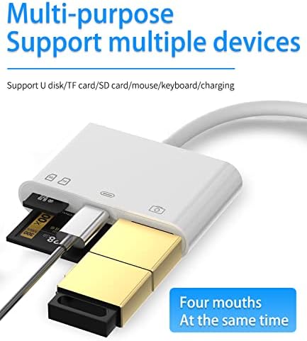 SD-Kártya Olvasó Iphone Lightning-Micro USB TF Töltő Kábel Dongle Accessorie(2Pack)OTG Adapter Apple 14 13 12 11 Pro Max