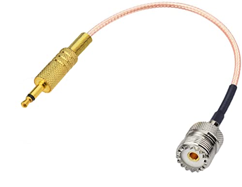 RedYutou SMA 3,5 mm-es Mono 1/8 TS Sztereó Dugó Adapter-Antenna Hosszabbító Kábel 12 cm