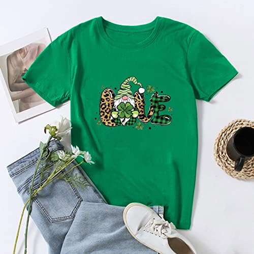 Női Rövid Ujjú T-Shirt Szent Patrik Nap Zöld Y2k Maximum Ing Tini Lányok Nyári Alkalmi O Nyakú Tunika Póló