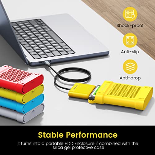 GiGimundo SATA USB 3.0 Adapter, 1ft SATA USB-C Kábel, 2,5 hüvelykes SSD & HDD, Külső Konverter SSD/HDD Adatátvitel Szilikon